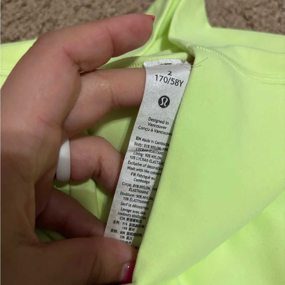 Lululemon Align Leggings size 2 neon